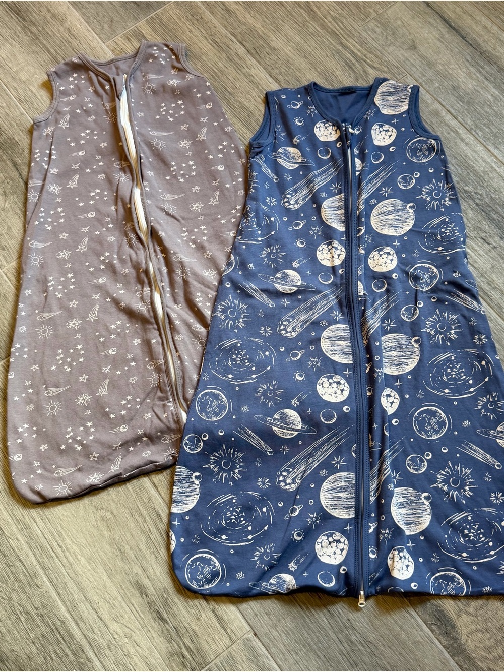Unnivoll Baby Sleep Sack 6-12
Months 100% Cotton Lightweight Blue Moon 2 Pack